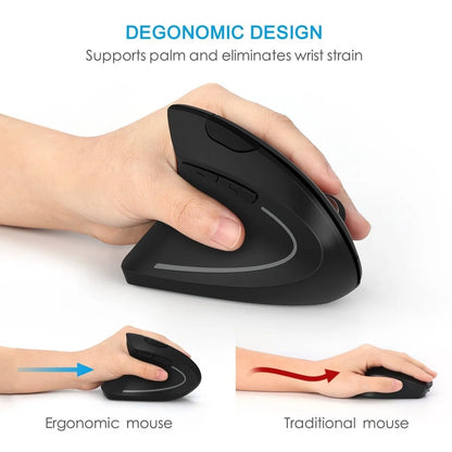 Ergonomic 2.4G Wireless Vertical Mouse for Right and Left-Handed Users - 6D USB Optical Gaming Mouse for Laptop and PC