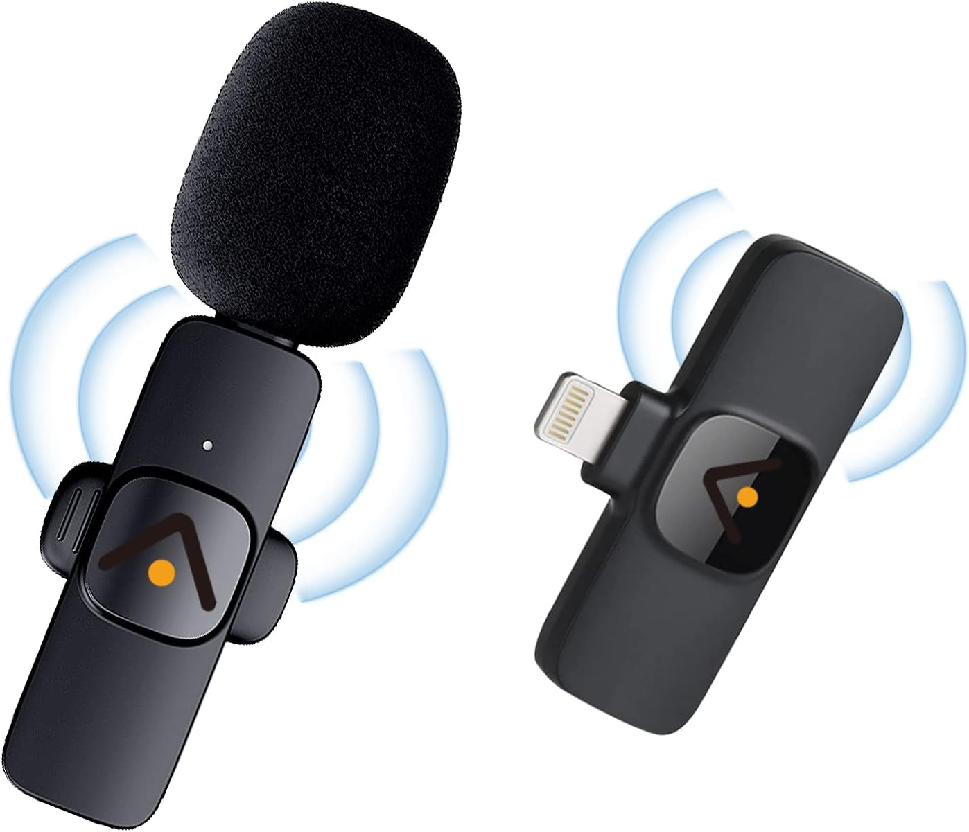 Lavalier Microphone with Intelligent Noise Reduction, Plug-and-Play Compatibility for iOS/Android Devices, No App or Bluetooth Required, 360° Omnidirectional, Extended Battery Life