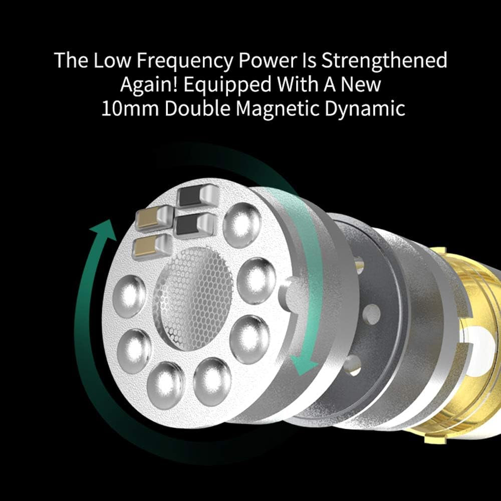 KZ ZSX 5BA+1DD 6-Driver Hybrid In-Ear Hi-Fi Earphones with Zinc Alloy Faceplate and Recessed 2-Pin Detachable Cable for Audiophiles (No Microphone, Purple)