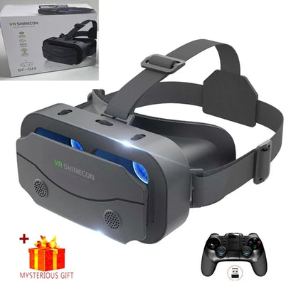 VR Glasses 3D Virtual Reality Headset Devices Helmet Lenses Goggles Smart for Smartphones Phone Cell Mobile Game Viar Viewer Set