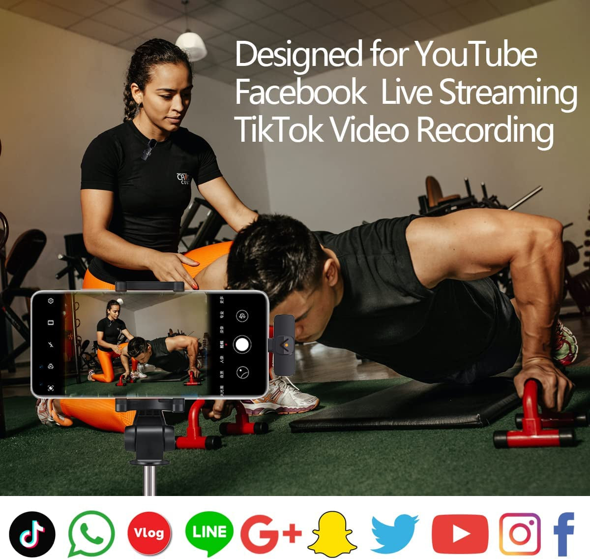 Lavalier Microphone with Intelligent Noise Reduction, Plug-and-Play Compatibility for iOS/Android Devices, No App or Bluetooth Required, 360° Omnidirectional, Extended Battery Life