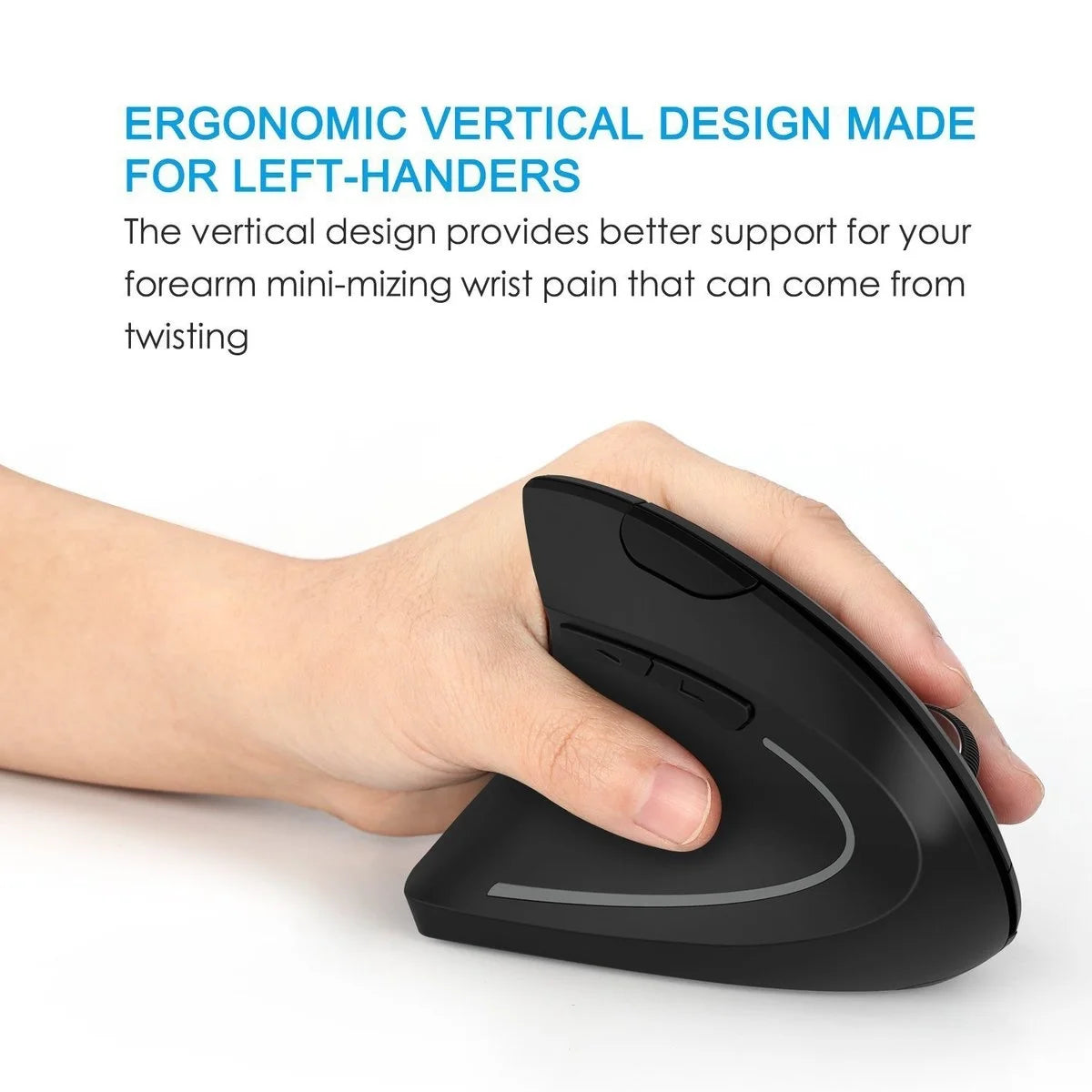 Ergonomic 2.4G Wireless Vertical Mouse for Right and Left-Handed Users - 6D USB Optical Gaming Mouse for Laptop and PC