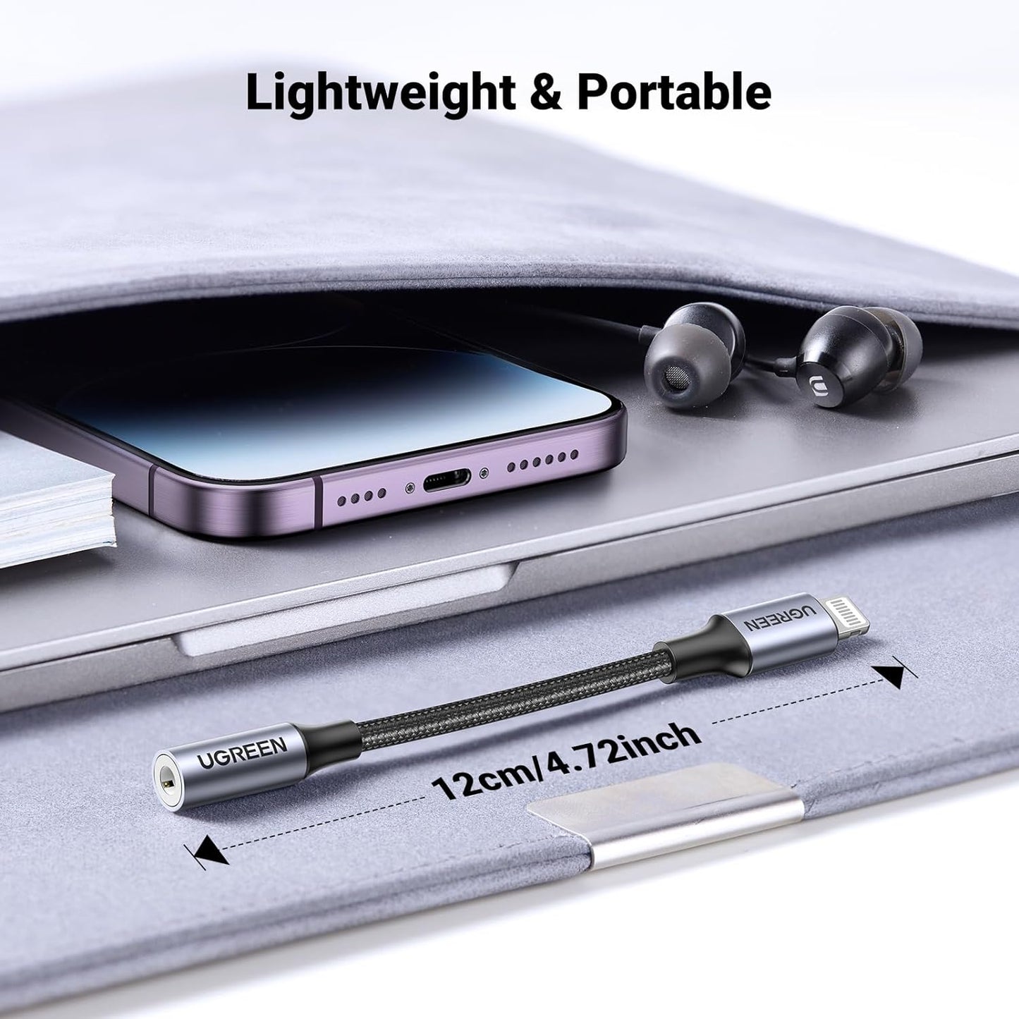 Headphone Adapter for Iphone Lightning to 3.5Mm Adapter Apple Mfi Certified Lightning Aux Audio Jack Dongle Compatible with Iphone 14 Pro Max/14 Plus/13 12 11 Pro Max/Se/Xs, Grey