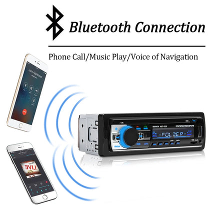 1 DIN Bluetooth Car Stereo with MP3 Player, 60W x 4 FM Radio, USB/SD, and AUX Input