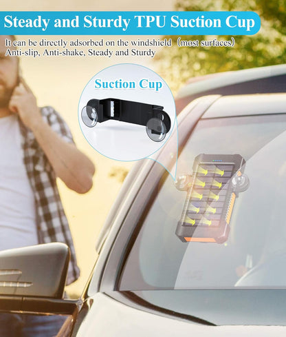 26800mAh Portable Solar Power Bank with Dual USB Outputs and LED Flashlight, Waterproof Solar Panel Charger