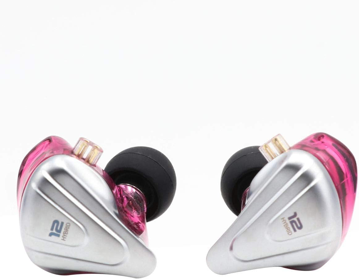 KZ ZSX 5BA+1DD 6-Driver Hybrid In-Ear Hi-Fi Earphones with Zinc Alloy Faceplate and Recessed 2-Pin Detachable Cable for Audiophiles (No Microphone, Purple)