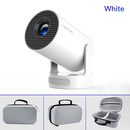 Android 14 8K Portable Projector HY300 Pro - Dual WiFi, 290 ANSI Lumens, 180° Flexibility, Bluetooth 5.0, Ideal for Outdoor Cinema
